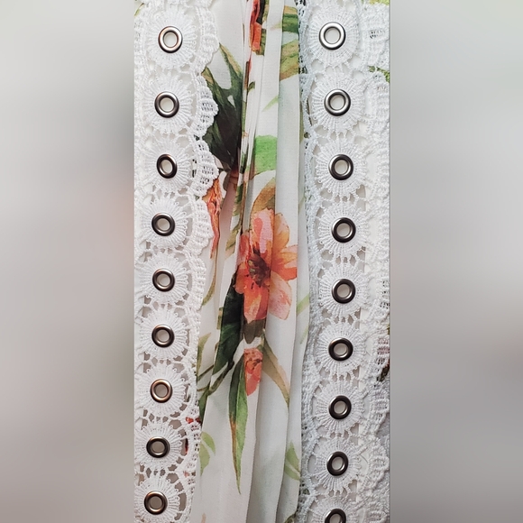 PatBO Size 6 "Wild Flower" Printed White Lace Mini Dress - Picture 13 of 14